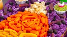 Candy Corn Halloween Veggie Tray