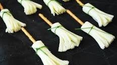 Cheesy Witches Pretzel Broomsticks
