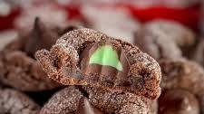 Chocolate Mint Truffle Kiss Cookies