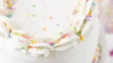 Classic Vanilla Bean White Layer Cake with hints of Lavender