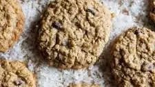 Coconut Oatmeal Rum Raisin Cookies