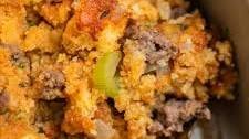 Cornbread and Ground Beef Stuffing