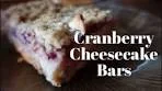 Cranberry Cheesecake Bars