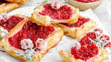 Cranberry Cream Cheese Puff Pastry Tarts