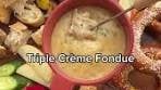 Creamy Garlic Herb Triple Crème Cheese Fondue Recipe