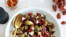 {Draft} Maple Balsamic Brussels Sprouts with Pomegranate