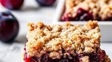 Easy Plum Crumble Bars