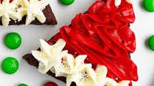Easy Santa Hat Brownies