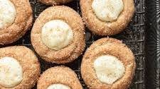 Eggnog Snickerdoodle Thumbprint Cookies