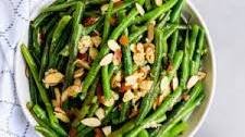 Garlic Butter Roasted Green Beans with Almonds