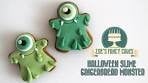 Halloween slime monster gingerbread men