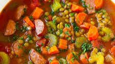 Lentil Soup with Smoked Sausage