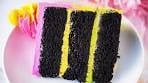 Moist black velvet cake
