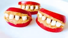 Monster mouth apple treat - Halloween