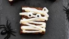 Mummy Brownies For Halloween
