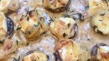 Mushrooms stuffed with Brie & Garlic