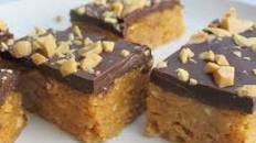 No-Bake Crispy Corn Flake Chocolate Peanut Butter Bars Recipe