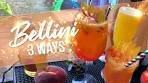 PEACH BELLINI COCKTAIL - 3 WAYS | New Years Eve ...