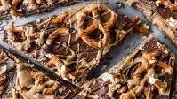 Pretzel Peanut Butter Stuffed Chocolate Bark