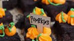 Pumpkin Patch Brownies 🤎🎃 Rich gooey chocolate brownies ...