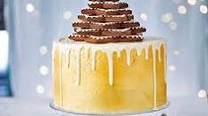 Pure gold Christmas drip cake