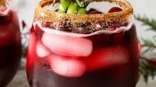 Red Christmas Gin Cocktail