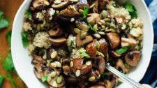 Roasted Mushrooms with Herbed Quinoa