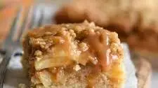 Salted Caramel Apple Crisp Bars