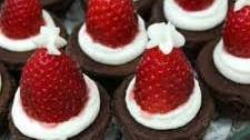 Santa Hat Brownies