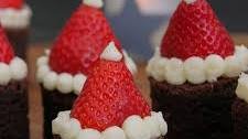Santa Hat Brownies