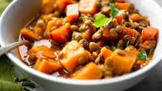 Spicy Lentil and Sweet Potato Stew With Chipotles