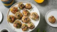 Spicy Tuna Sweet Potato Bites with Mango and Avocado
