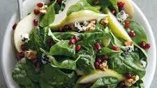 Spinach, Pear and Pomegranate Salad