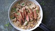 Steak & mushroom stroganoff