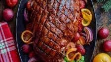 Sticky Plum Glazed Festive Ham