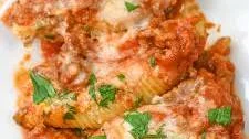 Stuffed Pasta Shells with Ground Beef, Ricotta and Spinach