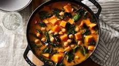 Sweet Potato Stew With Chickpeas & Hardy Greens