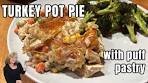 Turkey Pot Pie with a Delicious Puff Pastry Crust!