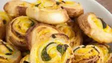Vegan Pumpkin Basil Pinwheels