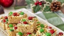 White Christmas Marshmallow Rice Bubble Slice
