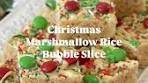 White Christmas Marshmallow Rice Bubble Slice Ingredients ...