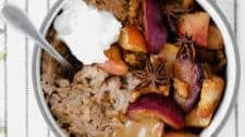 Winter Spiced Oatmeal with Roasted Fruit