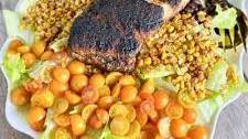 Blackened Fish Salad with a Creamy Avocado Dressing