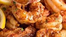 Crispy Grilled Shrimp (Prawns) with Lemon Butter Sauce