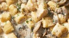 Easy Ricotta Gnocchi with creamy mushroom sauce