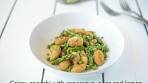 Gnocchi with asparagus, peas and lemon