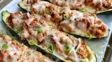 Turkey Marinara Stuffed Zucchini