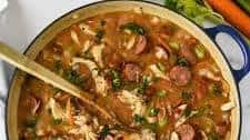 30 Minute Chicken and Sausage Gumbo