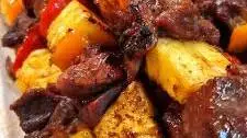 Brazilian Beef Kabobs with Pineapple and Peppers