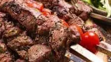 Marinated Greek Lamb Souvlaki recipe (Skewers) with Pita and Tzatziki